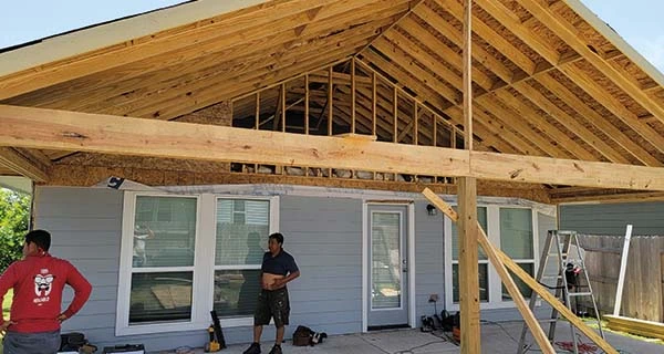 backyard porch remodeling in hutto. tx